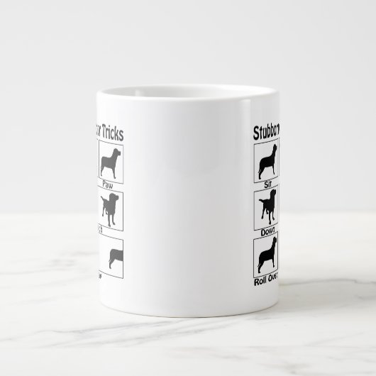 Stubborn Labrador Retriever Dog Tricks Jumbo-Tasse (Vorderseite)