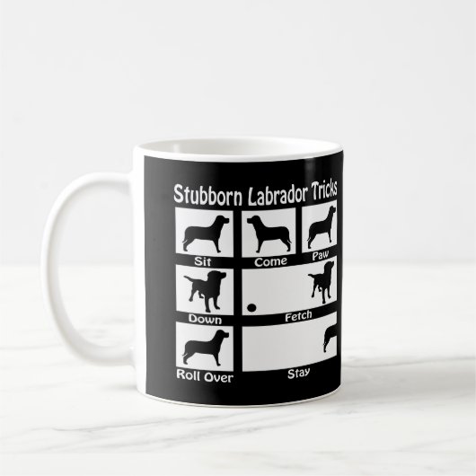 Stubborn Labrador Retriever Dog Tricks V2 Kaffeetasse (Links)