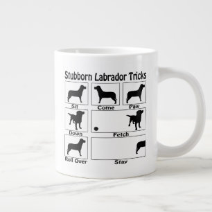 Stubborn Labrador Retriever Hund Tricks Jumbo-Tasse
