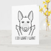 Stubborn Malinois Dog Belgian Shepherd Dog Karte (Gelbe Blume)