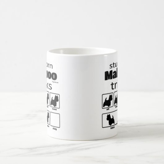 Stubborn Maltipoo Tricks Kaffeetasse (Mittel)