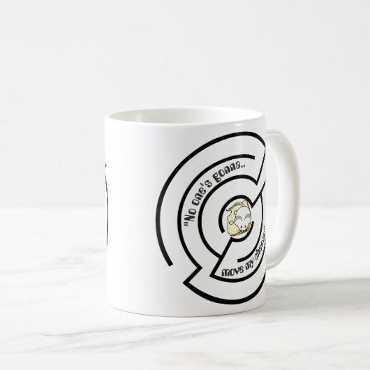 Stubborn-Maus in Käse-Maze Kaffeetasse (VorderseiteRechts)