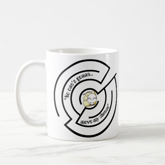 Stubborn-Maus in Käse-Maze Kaffeetasse (Links)