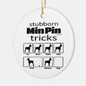 Stubborn Min Button Tricks Keramik Ornament (Links)