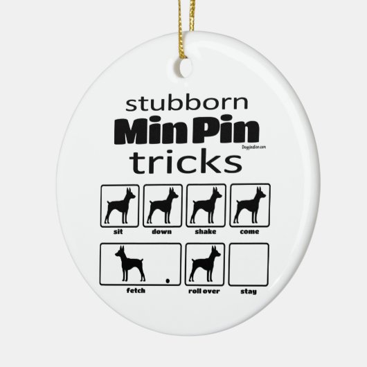 Stubborn Min Button Tricks Keramik Ornament (Links)