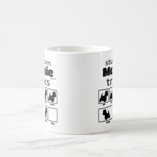 Stubborn Morkie Tricks Kaffeetasse (Mittel)
