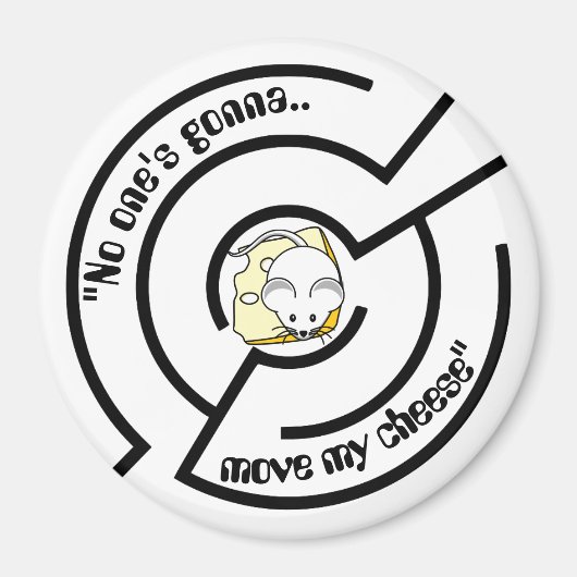 Stubborn Mouse Cheese Maze Funny Magnet (Vorne)