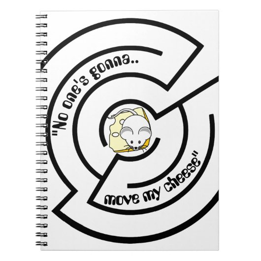 Stubborn Mouse Cheze Maze Notizblock (Vorderseite)