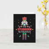 Stubborn Nutcracker Fun Christmas Family Matching Karte (Gelbe Blume)