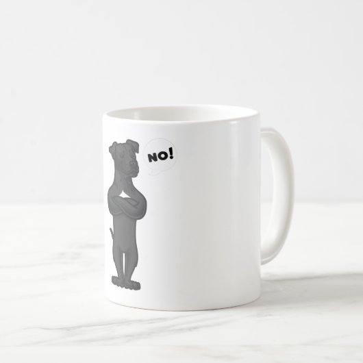 Stubborn Patterdale Terrier Dog lustig Kaffeetasse (VorderseiteRechts)