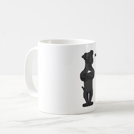 Stubborn Patterdale Terrier Dog lustig Kaffeetasse (Vorderseite Links)