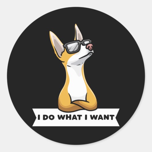 Stubborn Podenco dog Runder Aufkleber (Vorderseite)