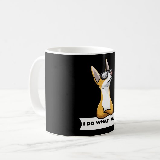 Stubborn Podenco Hund Kaffeetasse (Vorderseite Links)