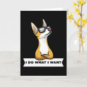 Stubborn Podenco Hund Karte (Gelbe Blume)