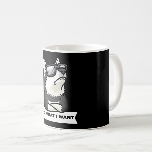 Stubborn Pomsky Dog Funny Kaffeetasse (VorderseiteRechts)