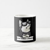 Stubborn Pomsky Dog Funny Kaffeetasse (Mittel)