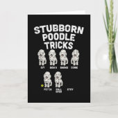 Stubborn Poodle Tricks Funny Dog Lover Owner Karte (Vorderseite)