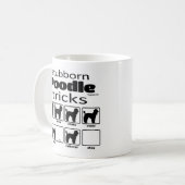Stubborn Poodle Tricks Kaffeetasse (Vorderseite Links)