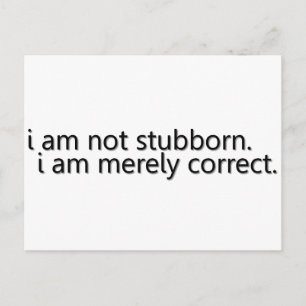 Stubborn Postkarte