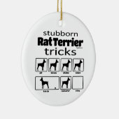 Stubborn Rat Terrier Tricks Keramik Ornament (Rechts)