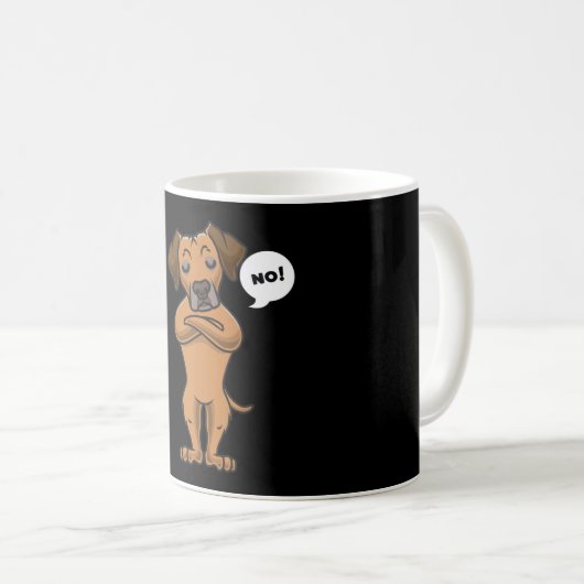 Stubborn Rhodesian Ridgeback Hund witzig Kaffeetasse (VorderseiteRechts)