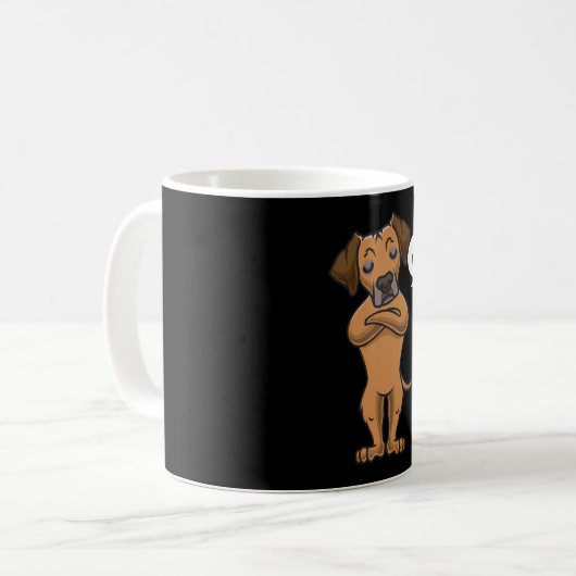 Stubborn Rhodesian Ridgeback Hund witzig Kaffeetasse (Vorderseite Links)