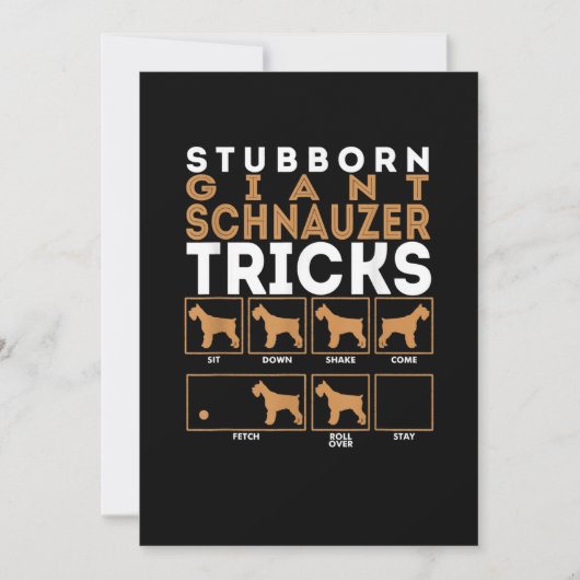 Stubborn Riesenschnauzer Dog Tricks Graphic Ankündigung (Vorderseite)