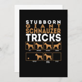 Stubborn Riesenschnauzer Dog Tricks Graphic Ankündigung (Vorne/Hinten)