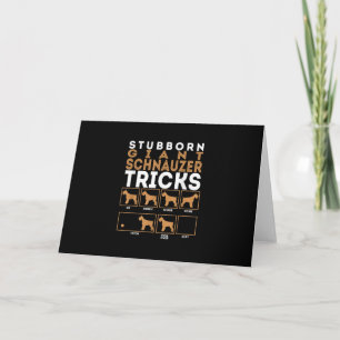 Stubborn Riesenschnauzer Dog Tricks Graphic Feiertagskarte