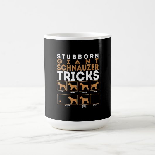 Stubborn Riesenschnauzer Dog Tricks Graphic Kaffeetasse (Mittel)
