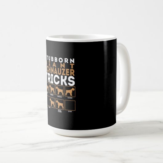 Stubborn Riesenschnauzer Dog Tricks Graphic Kaffeetasse (VorderseiteRechts)