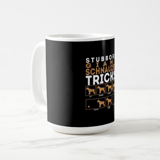 Stubborn Riesenschnauzer Dog Tricks Graphic Kaffeetasse (Vorderseite Links)