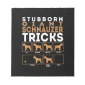 Stubborn Riesenschnauzer Dog Tricks Graphic Notizblock (Vorderseite)
