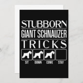 Stubborn, Riesenschnauzer, Funny Giant Schna Ankündigung (Vorne/Hinten)