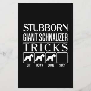 Stubborn, Riesenschnauzer, Funny Giant Schna Briefpapier