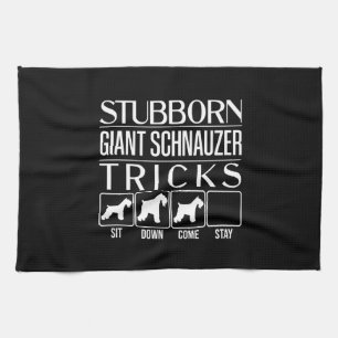 Stubborn, Riesenschnauzer, Funny Giant Schna Geschirrtuch