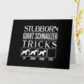 Stubborn, Riesenschnauzer, Funny Giant Schna Karte (Gelbe Blume)