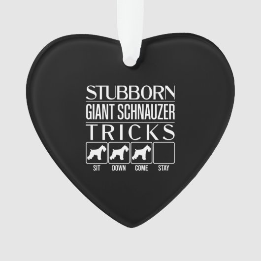 Stubborn, Riesenschnauzer, Funny Giant Schna Ornament (Vorderseite)