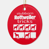 Stubborn Rottweiler Tricks Keramik Ornament (Links)