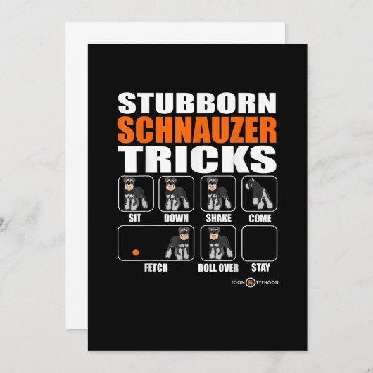 Stubborn Schnauzer Tricks Funny Schnauzer Geschenk Ankündigung (Vorne/Hinten)