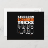 Stubborn Schnauzer Tricks Funny Schnauzer Geschenk Ankündigungspostkarte (Vorne/Hinten)