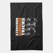 Stubborn Schnauzer Tricks Funny Schnauzer Geschenk Geschirrtuch (Vertikal)
