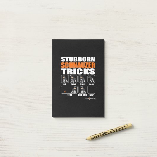Stubborn Schnauzer Tricks Funny Schnauzer Geschenk Post-it Klebezettel (Auf Schreibtisch)