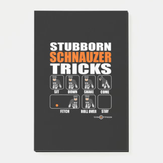 Stubborn Schnauzer Tricks Funny Schnauzer Geschenk Post-it Klebezettel