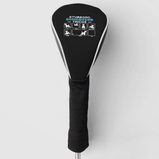 Stubborn Schnauzer Tricks Golf Headcover (Vorderseite)