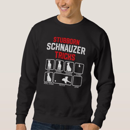 Stubborn Schnauzer Tricks Premium Sweatshirt (Vorderseite)