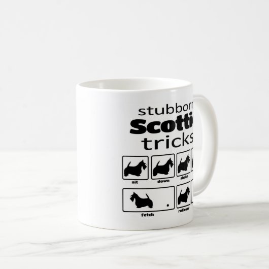 Stubborn Scottie Tricks Kaffeetasse (VorderseiteRechts)