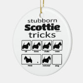 Stubborn Scottie Tricks Keramik Ornament (Links)