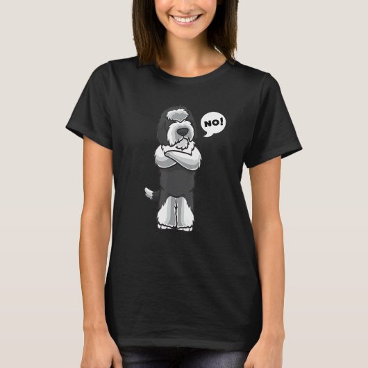 Stubborn Sheepadoodle Dog T-Shirt (Vorderseite)