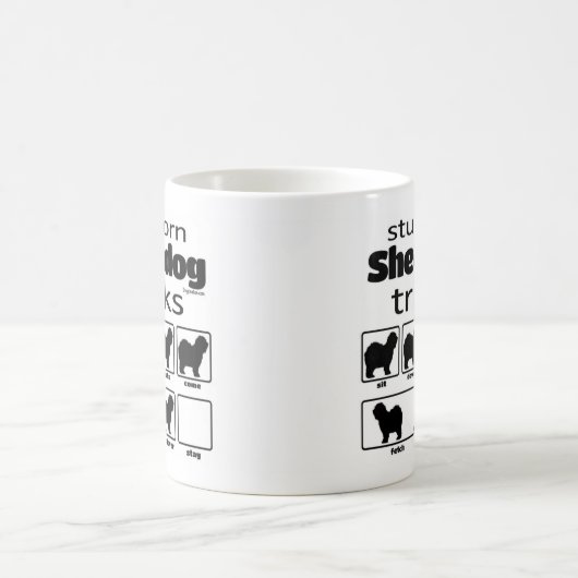 Stubborn Sheepdog Tricks Kaffeetasse (Mittel)
